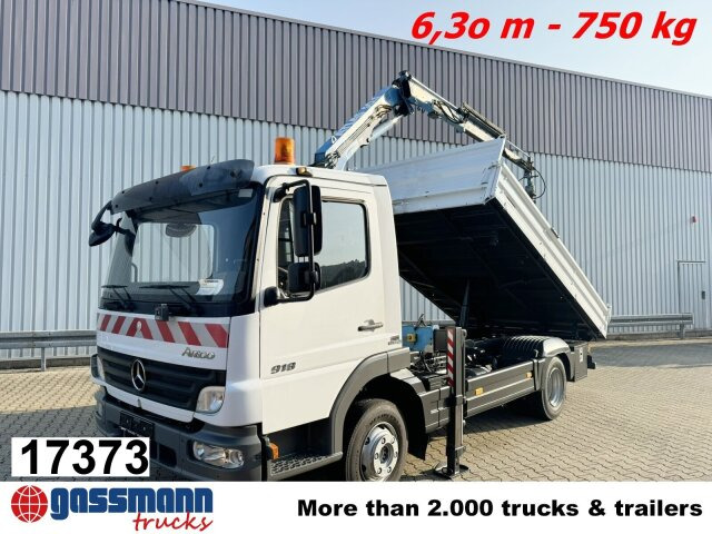 Mercedes-Benz Atego 818 K 4x2 mit Kran Atlas AK 50.1-A2 - شاحنة قلاب, شاحنة كرين: صورة 1 Mercedes-Benz Atego 818 K 4x2 mit Kran Atlas AK 50.1-A2 - شاحنة قلاب, شاحنة كرين: صورة 1