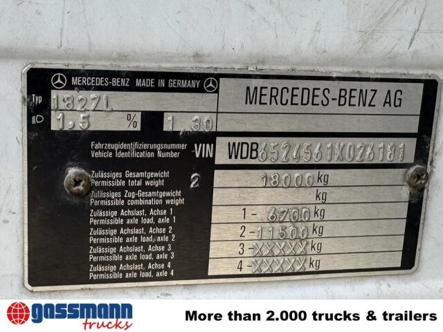 Mercedes-Benz SK 1827L 4x2 - شاحنات مسطحة: صورة 5 Mercedes-Benz SK 1827L 4x2 - شاحنات مسطحة: صورة 5
