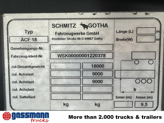 مقطورة هوك ليفت/ لود لوجر Schmitz Cargobull ACF 18 S Schlittenabroller: صورة 6