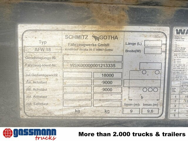 Schmitz Cargobull AWF 18 - مقطورة نقل الحاويات: صورة 5 Schmitz Cargobull AWF 18 - مقطورة نقل الحاويات: صورة 5