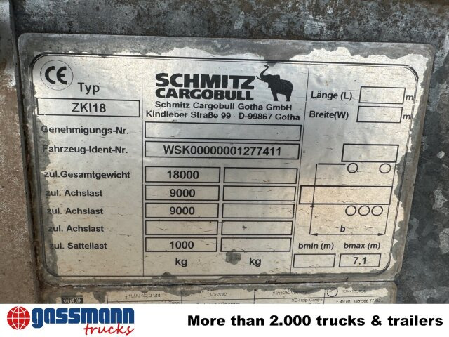 Schmitz Cargobull ZKI 18-4.9, Stahlbordwände ca. 10m³, Rahmen - مقطورة قلاب: صورة 3 Schmitz Cargobull ZKI 18-4.9, Stahlbordwände ca. 10m³, Rahmen - مقطورة قلاب: صورة 3