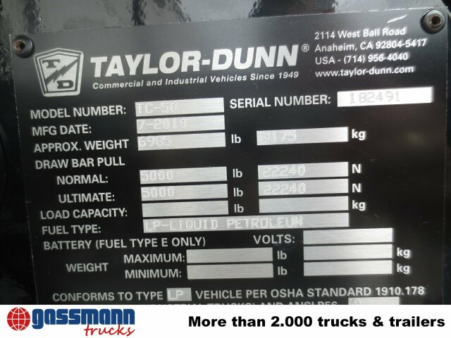 Tiger TC 50, Zugmaschine - جرارات الأمتعة: صورة 3 Tiger TC 50, Zugmaschine - جرارات الأمتعة: صورة 3