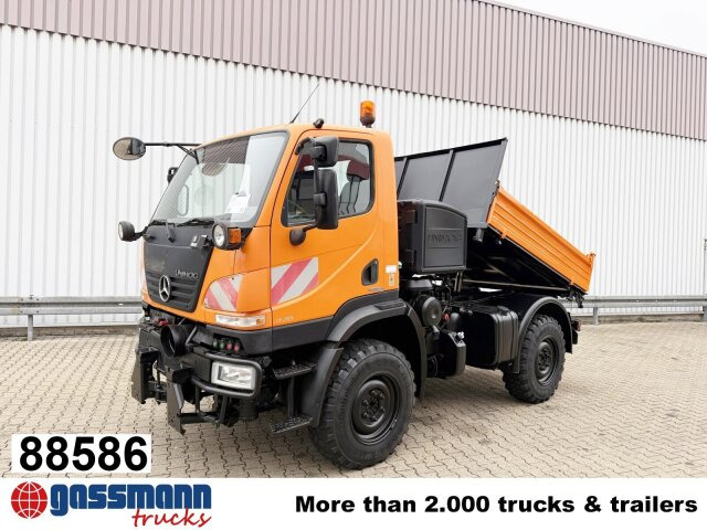 Unimog U 20 4x4, Kipper, Zapfwelle, - شاحنة التوصيل: صورة 1 Unimog U 20 4x4, Kipper, Zapfwelle, - شاحنة التوصيل: صورة 1