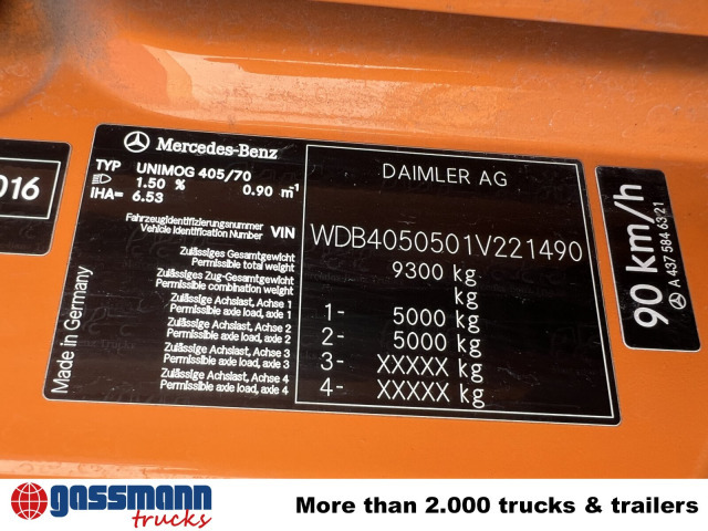 Unimog U 20 U405/70 4x4, Kipper, Winterdienstplatte - شاحنة التوصيل: صورة 5 Unimog U 20 U405/70 4x4, Kipper, Winterdienstplatte - شاحنة التوصيل: صورة 5