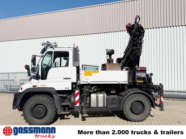Unimog U400 4x4, Frontzapfwelle, Heckkran Hiab XS - شاحنات مسطحة, شاحنة كرين: صورة 4 Unimog U400 4x4, Frontzapfwelle, Heckkran Hiab XS - شاحنات مسطحة, شاحنة كرين: صورة 4