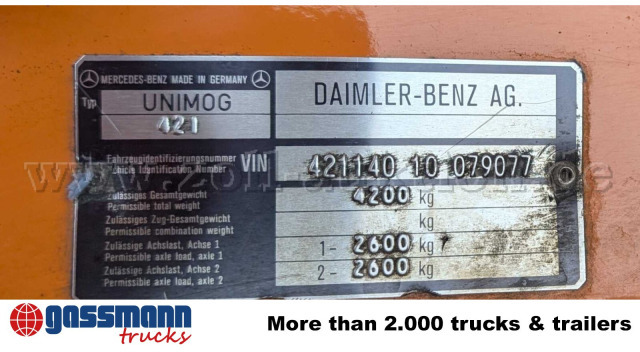 Unimog U52 411 4x4, Schmidt Schneefräse mit - شاحنة التوصيل: صورة 2 Unimog U52 411 4x4, Schmidt Schneefräse mit - شاحنة التوصيل: صورة 2