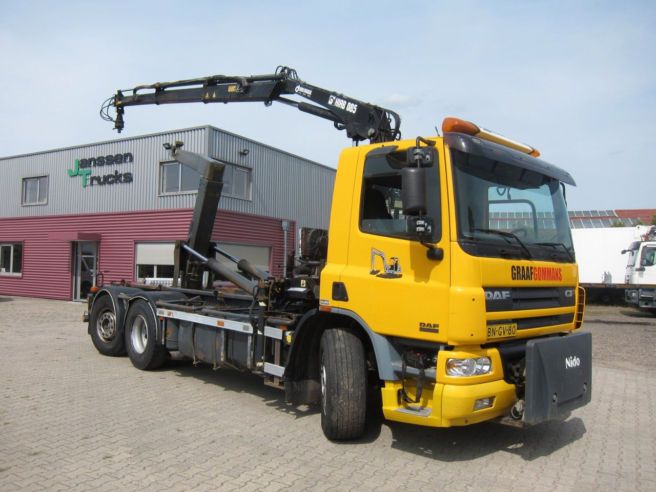 DAF CF 75 310 6X2*4 Hiab Kran Haken Manual Funk E3 - شاحنة ذات خطاف, شاحنة كرين: صورة 1 DAF CF 75 310 6X2*4 Hiab Kran Haken Manual Funk E3 - شاحنة ذات خطاف, شاحنة كرين: صورة 1
