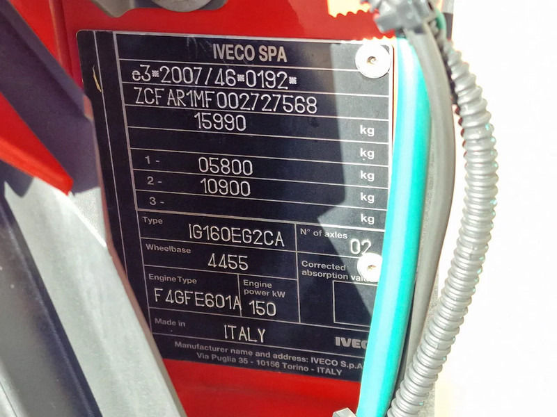 Iveco EuroCargo 160 210 - Isotherm box - Zepro loadlift - Low KM - Airco - Camera Iveco EuroCargo 160 210 - Isotherm box - Zepro loadlift - Low KM - Airco - Camera: صورة 15