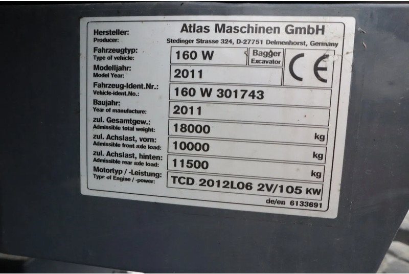 حفارة دولاب Atlas 160W | ROTOTILT | GRIPPER | BUCKET | DOZER BLADE: صورة 20
