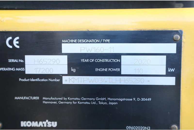 حفارة دولاب Komatsu PW160-11 | ENGCON TILTROTATOR | BUCKET | TRAILER HYDR.: صورة 20