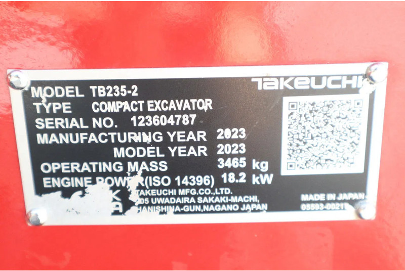 حفارة مُصَّغرة Takeuchi TB235-2 | TREE CUTTER | GRAB | TILT + 5 ATTACHMENTS: صورة 20