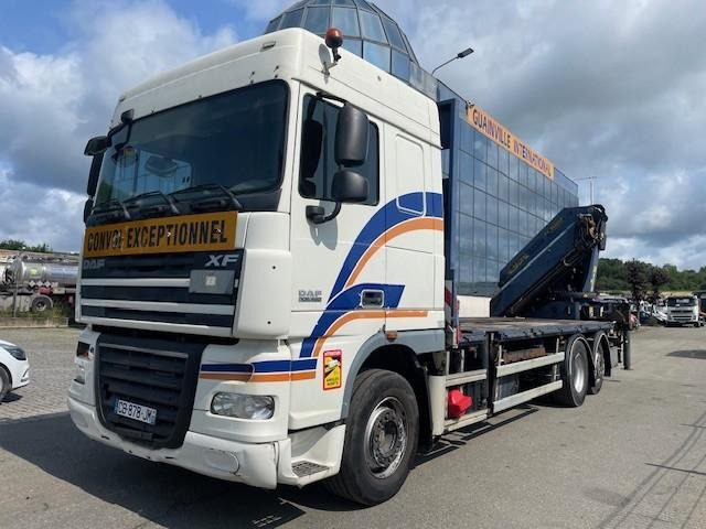 DAF XF105 460 - شاحنات مسطحة, شاحنة كرين: صورة 1 DAF XF105 460 - شاحنات مسطحة, شاحنة كرين: صورة 1
