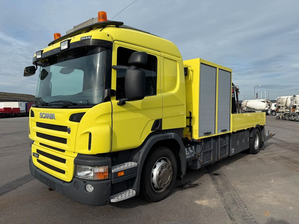 Scania P400 LB 4x2 MLB Euro 5 - 324 tkm. - شاحنات مسطحة, شاحنة كرين: صورة 1 Scania P400 LB 4x2 MLB Euro 5 - 324 tkm. - شاحنات مسطحة, شاحنة كرين: صورة 1