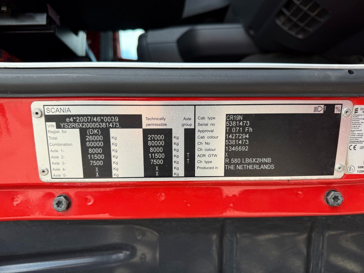 شاحنة قلاب Scania R580 V8 6x2 Highline Euro 6 / Tipper / Kipper: صورة 9