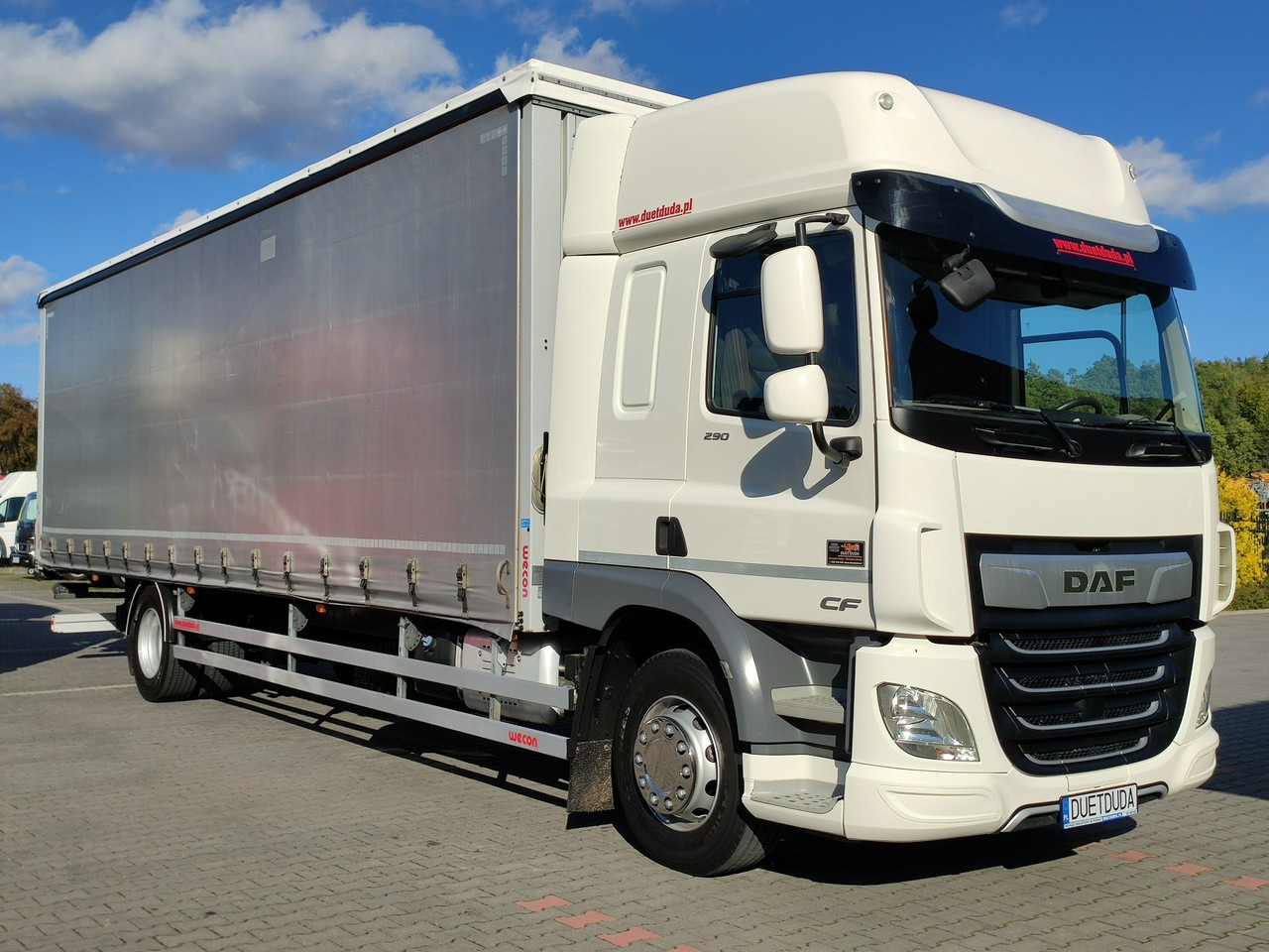 DAF CF 290 E6 Firana Tył Drzwi Dach Podnoszony / Zsuwany Długi 9.30m - شاحنة ستارة: صورة 1 DAF CF 290 E6 Firana Tył Drzwi Dach Podnoszony / Zsuwany Długi 9.30m - شاحنة ستارة: صورة 1