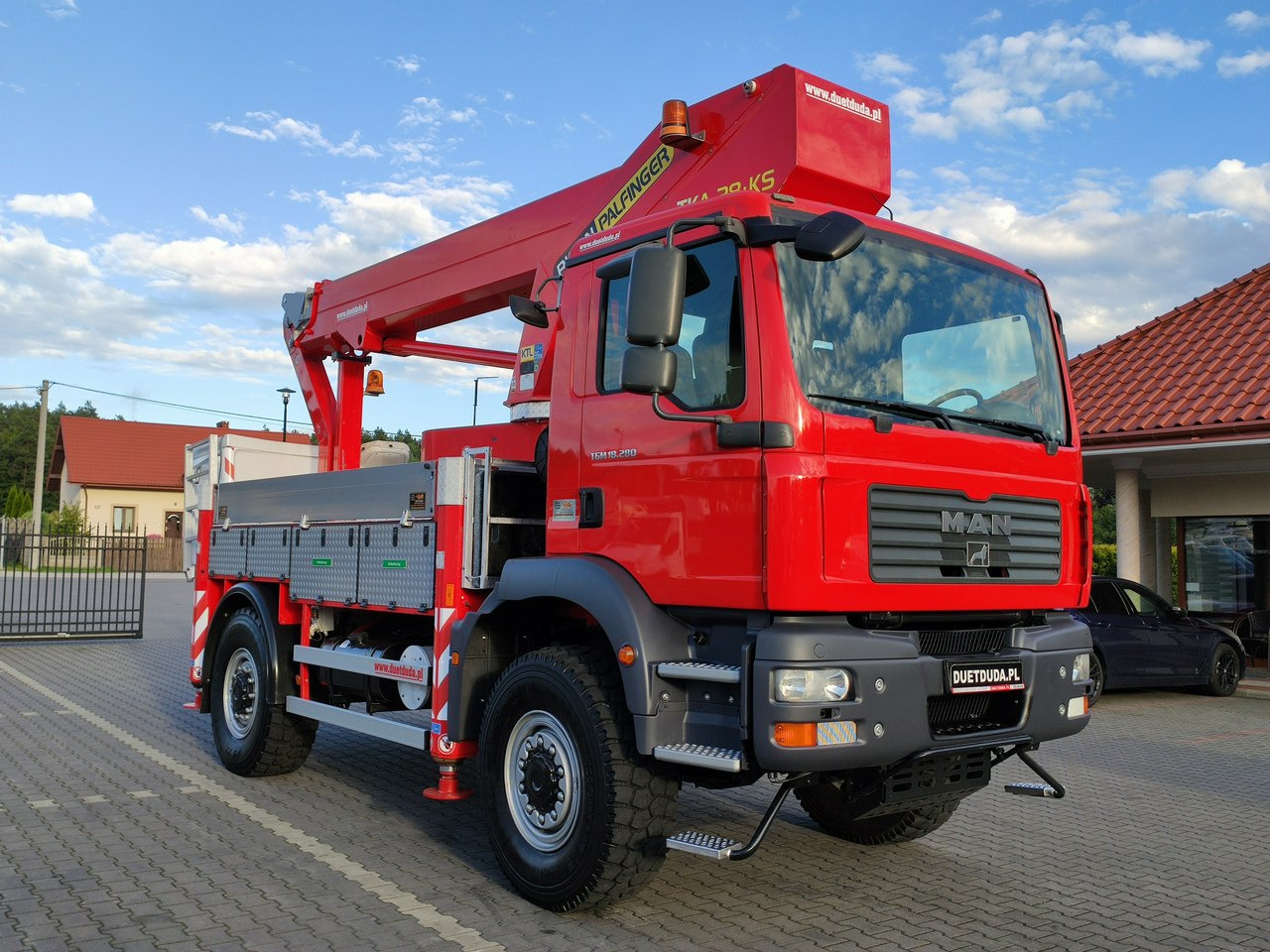 MAN TGM 18.280 4x4 Zwyżka Bison Palfinger TKA 28 Podnośnik Koszowy - منصة تلسكوبية محمولة على شاحنة: صورة 5 MAN TGM 18.280 4x4 Zwyżka Bison Palfinger TKA 28 Podnośnik Koszowy - منصة تلسكوبية محمولة على شاحنة: صورة 5