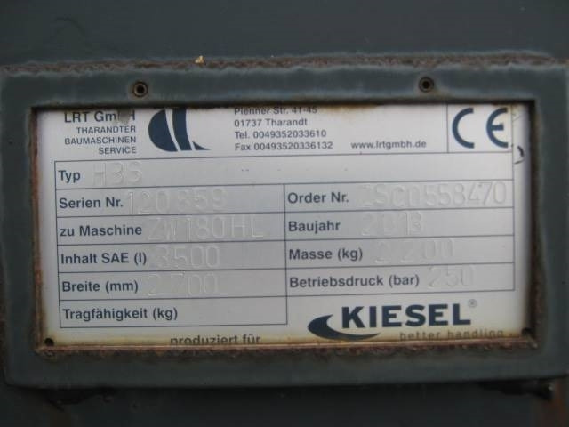 LRT NIEDERHALTERSCHAUFEL 2700MM Hitachi ZW180 - بكت - آلات البناء: صورة 2 LRT NIEDERHALTERSCHAUFEL 2700MM Hitachi ZW180 - بكت - آلات البناء: صورة 2