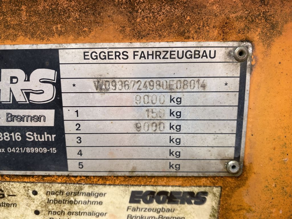 Eggers ZX 9E Anhänger für Ballastgewichte | BPW - مقطورات مسطحة: صورة 3 Eggers ZX 9E Anhänger für Ballastgewichte | BPW - مقطورات مسطحة: صورة 3