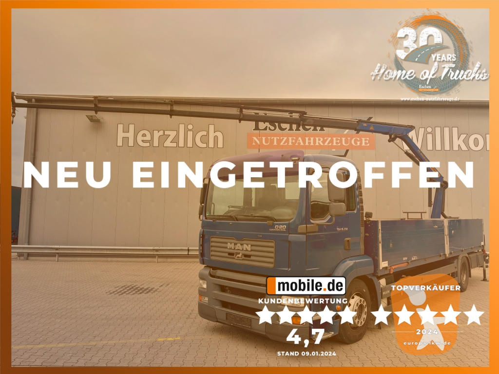 MAN TGA 18.350 4x2 LL / Palfinger PK9002 EH Kran - شاحنات مسطحة: صورة 1 MAN TGA 18.350 4x2 LL / Palfinger PK9002 EH Kran - شاحنات مسطحة: صورة 1