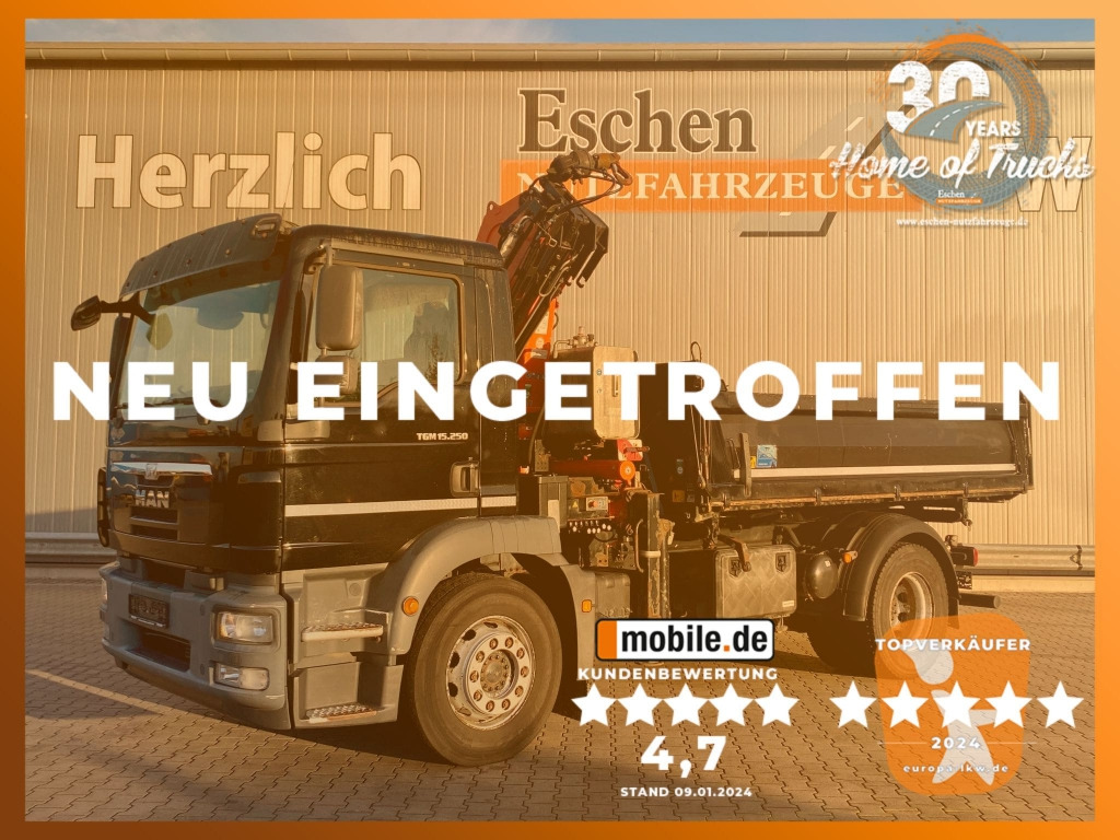 MAN TGM 15.250 4x2 BL / Atlas AK 88.3 Faltkran - شاحنة قلاب, شاحنة كرين: صورة 1 MAN TGM 15.250 4x2 BL / Atlas AK 88.3 Faltkran - شاحنة قلاب, شاحنة كرين: صورة 1