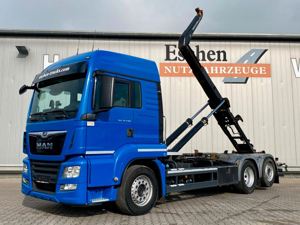 MAN TGS 26.500 6x2-4 LL | MEILLER 21.65*ACC*Retarder - شاحنة ذات خطاف: صورة 1 MAN TGS 26.500 6x2-4 LL | MEILLER 21.65*ACC*Retarder - شاحنة ذات خطاف: صورة 1