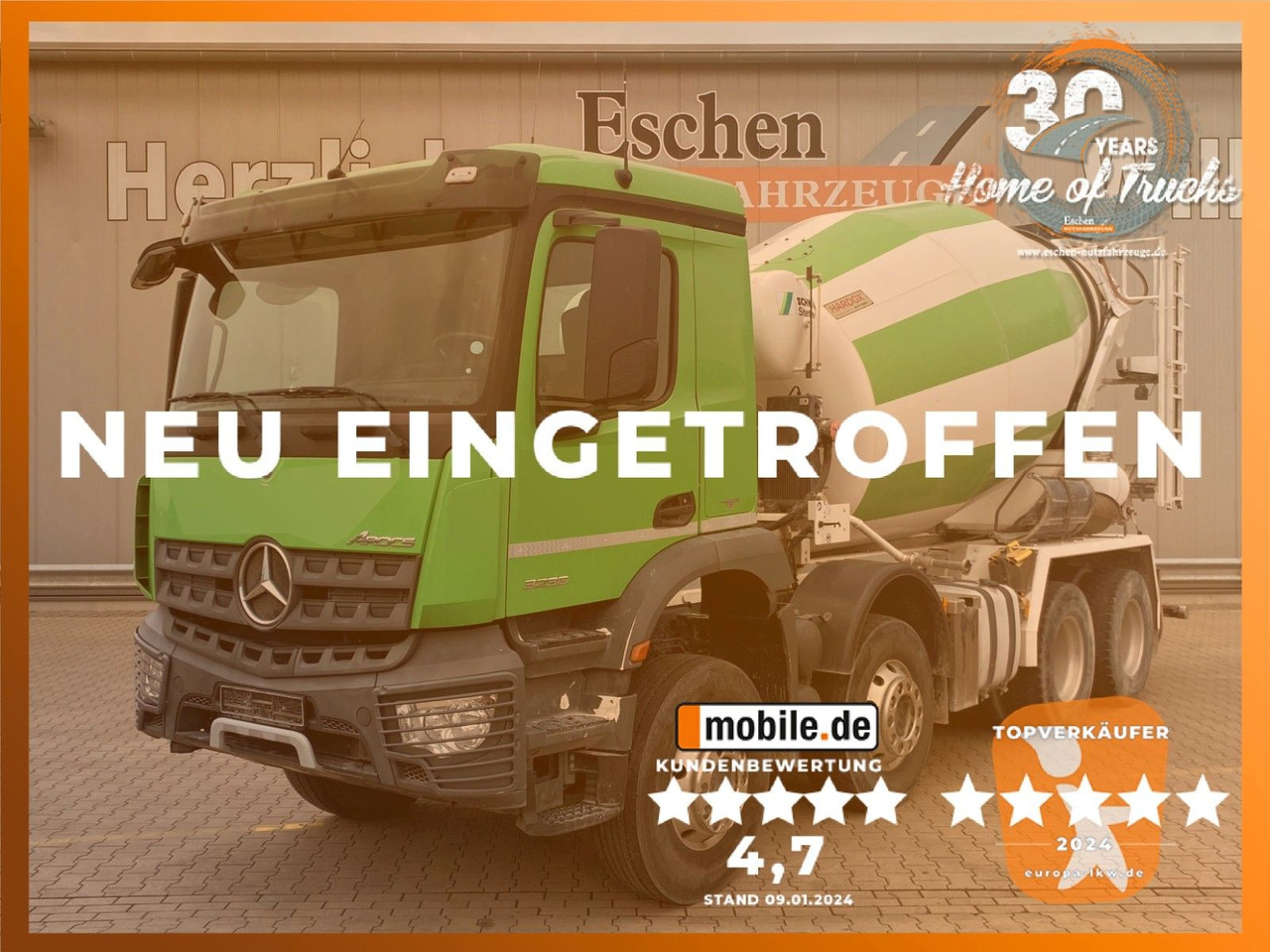 Mercedes-Benz 3236 Arocs | 9m³ Stetter*Klima*Navi*Blatt*1.Hand - شاحنة خلاطة خرسانة: صورة 1 Mercedes-Benz 3236 Arocs | 9m³ Stetter*Klima*Navi*Blatt*1.Hand - شاحنة خلاطة خرسانة: صورة 1