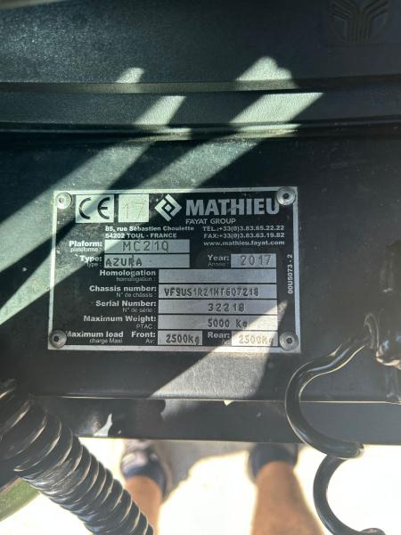 Mathieu Azura MC210 - سياره كنس شوارع: صورة 5 Mathieu Azura MC210 - سياره كنس شوارع: صورة 5