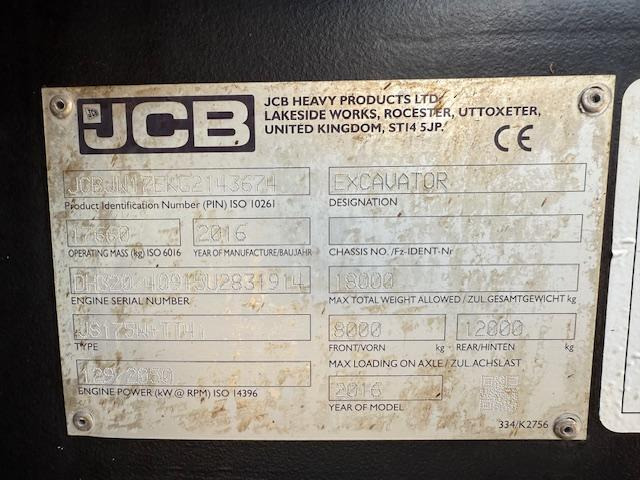 JCB JS 175 W+ - حفارة دولاب: صورة 5 JCB JS 175 W+ - حفارة دولاب: صورة 5