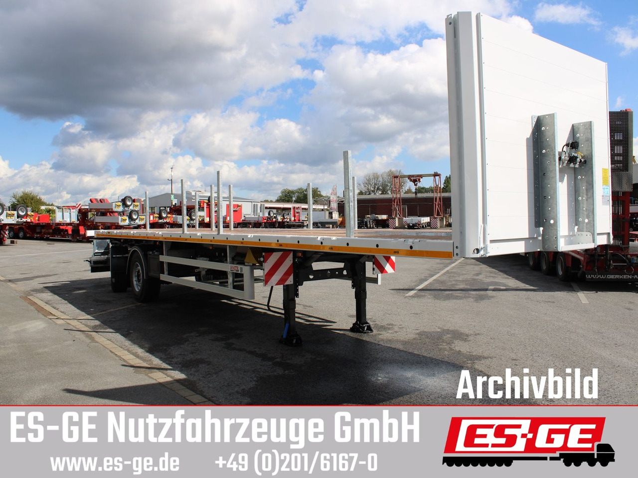 ES-GE 2-Achs-Sattelanhänger - نصف مقطورة مسطحة: صورة 4 ES-GE 2-Achs-Sattelanhänger - نصف مقطورة مسطحة: صورة 4