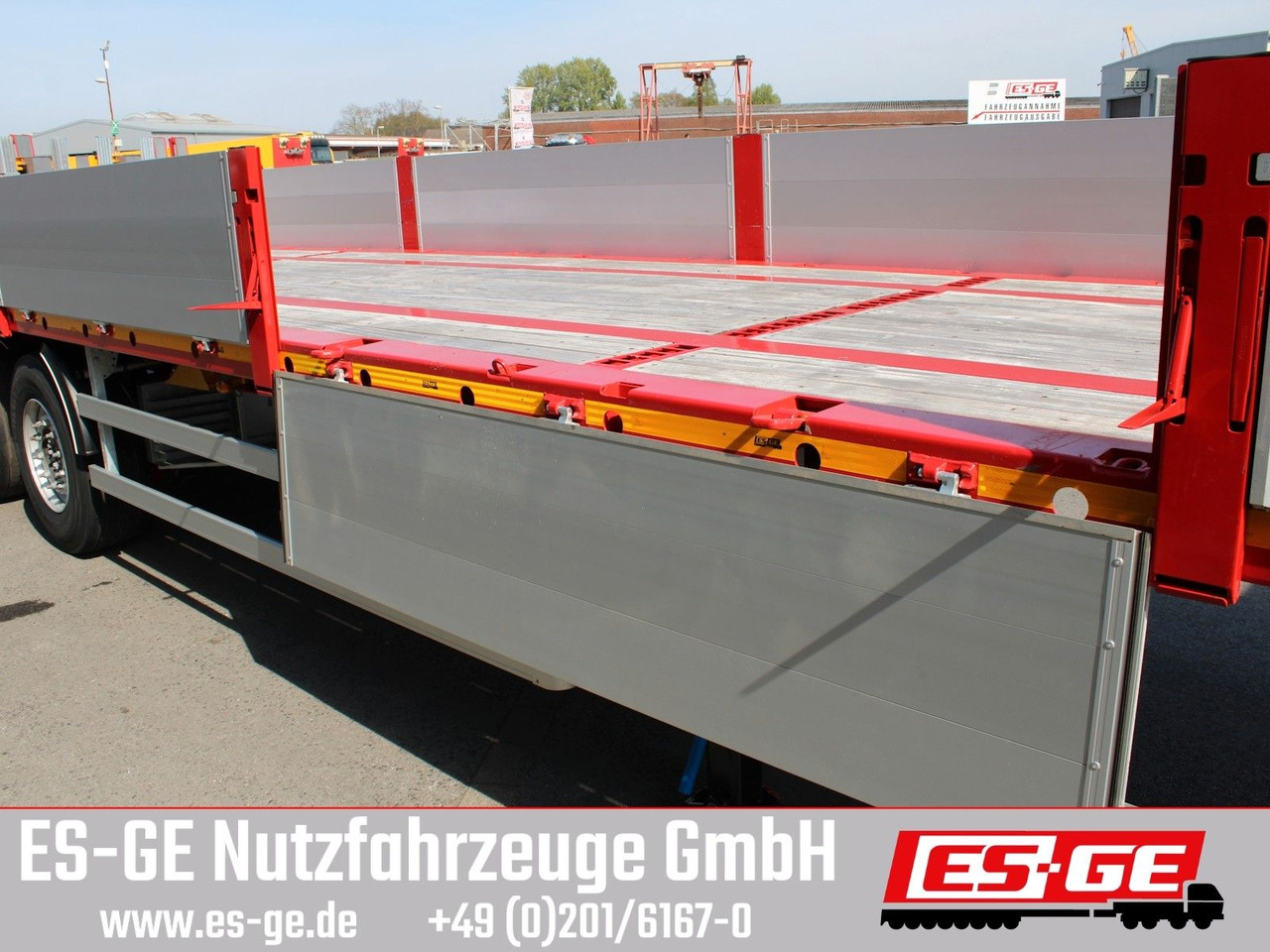 ES-GE 3-Achs Sattelanhänger -Bordwände - نصف مقطورة مسطحة: صورة 3 ES-GE 3-Achs Sattelanhänger -Bordwände - نصف مقطورة مسطحة: صورة 3