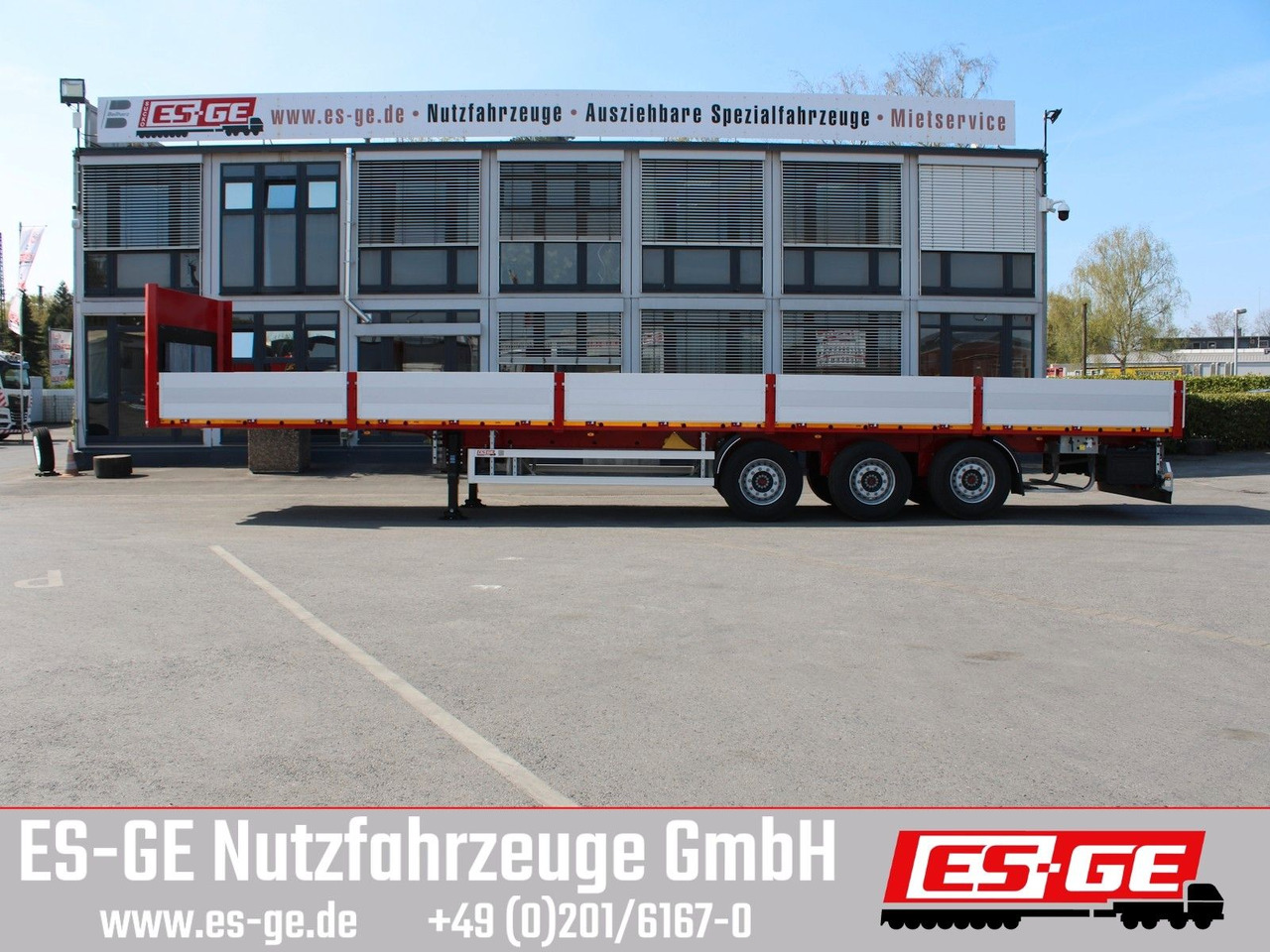ES-GE 3-Achs Sattelanhänger -Bordwände - نصف مقطورة مسطحة: صورة 2 ES-GE 3-Achs Sattelanhänger -Bordwände - نصف مقطورة مسطحة: صورة 2
