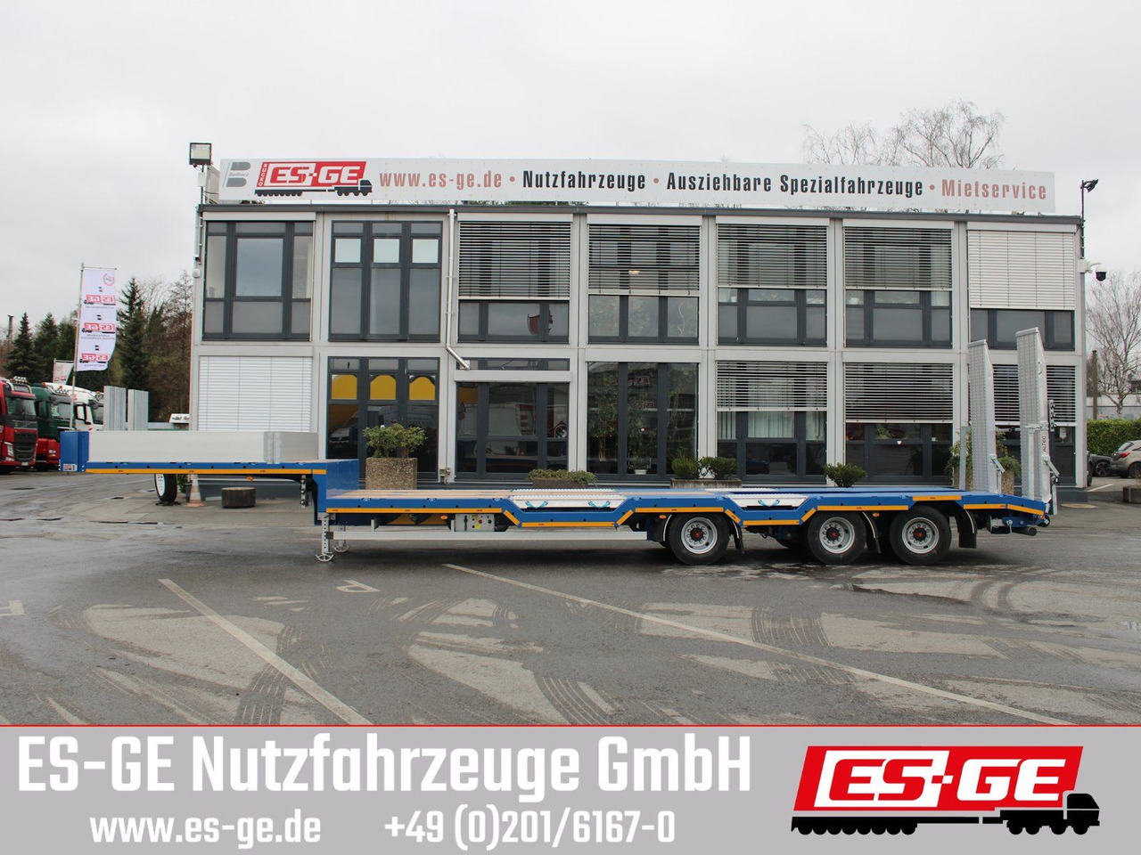 ES-GE 3-Achs-Satteltieflader - Radmulden - عربة منخفضة مسطحة نصف مقطورة: صورة 5 ES-GE 3-Achs-Satteltieflader - Radmulden - عربة منخفضة مسطحة نصف مقطورة: صورة 5