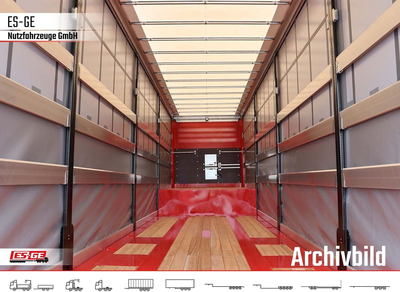 ES-GE 4-Achs-Satteltieflader mit Curtainsider-Aufbau - عربة منخفضة مسطحة نصف مقطورة: صورة 4 ES-GE 4-Achs-Satteltieflader mit Curtainsider-Aufbau - عربة منخفضة مسطحة نصف مقطورة: صورة 4