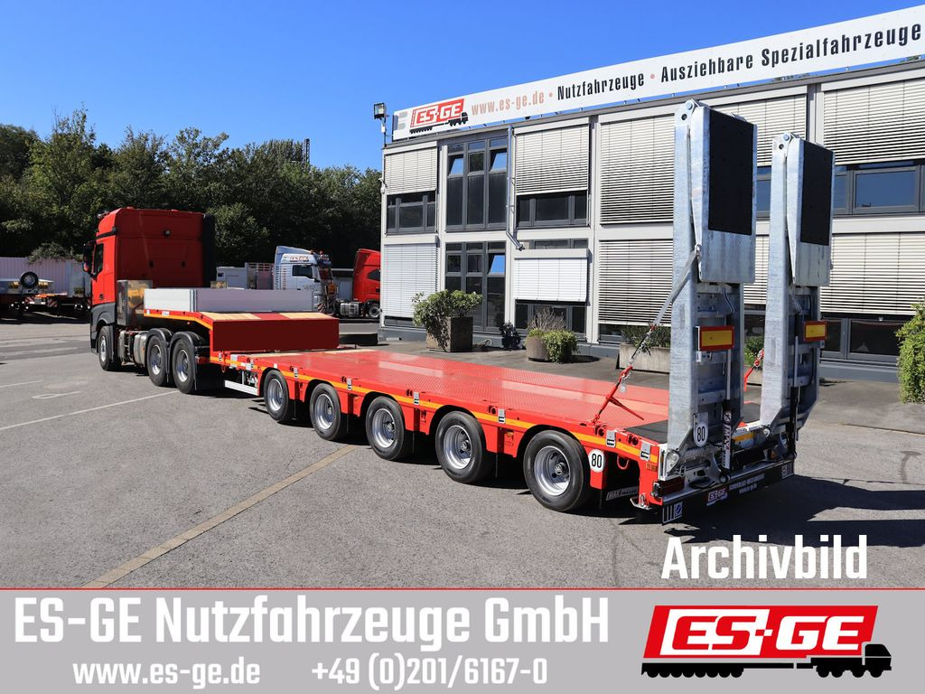 Faymonville MAX Trailer MAX100 Semi-Tieflader 2tlg. Rampen - عربة منخفضة مسطحة نصف مقطورة: صورة 1 Faymonville MAX Trailer MAX100 Semi-Tieflader 2tlg. Rampen - عربة منخفضة مسطحة نصف مقطورة: صورة 1