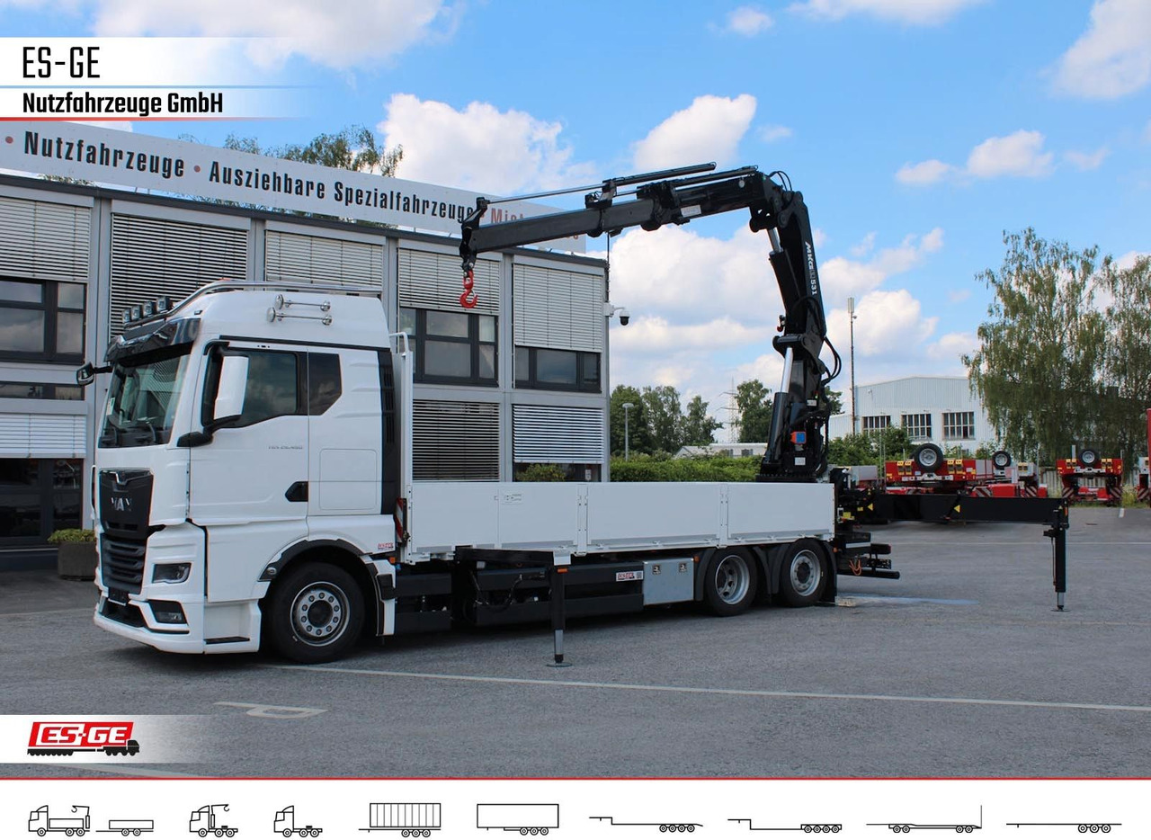 MAN TGX 26.480 6x2-4 LL CH mit MKG HLK531 a5 - شاحنات مسطحة, شاحنة كرين: صورة 1 MAN TGX 26.480 6x2-4 LL CH mit MKG HLK531 a5 - شاحنات مسطحة, شاحنة كرين: صورة 1