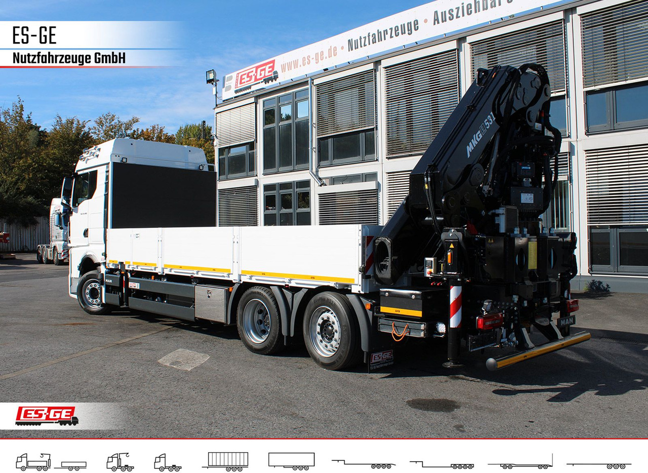 MAN TGX 26.480 6x2-4 LL, MKG-Ladekran HLK531 a5 - شاحنات مسطحة, شاحنة كرين: صورة 2 MAN TGX 26.480 6x2-4 LL, MKG-Ladekran HLK531 a5 - شاحنات مسطحة, شاحنة كرين: صورة 2