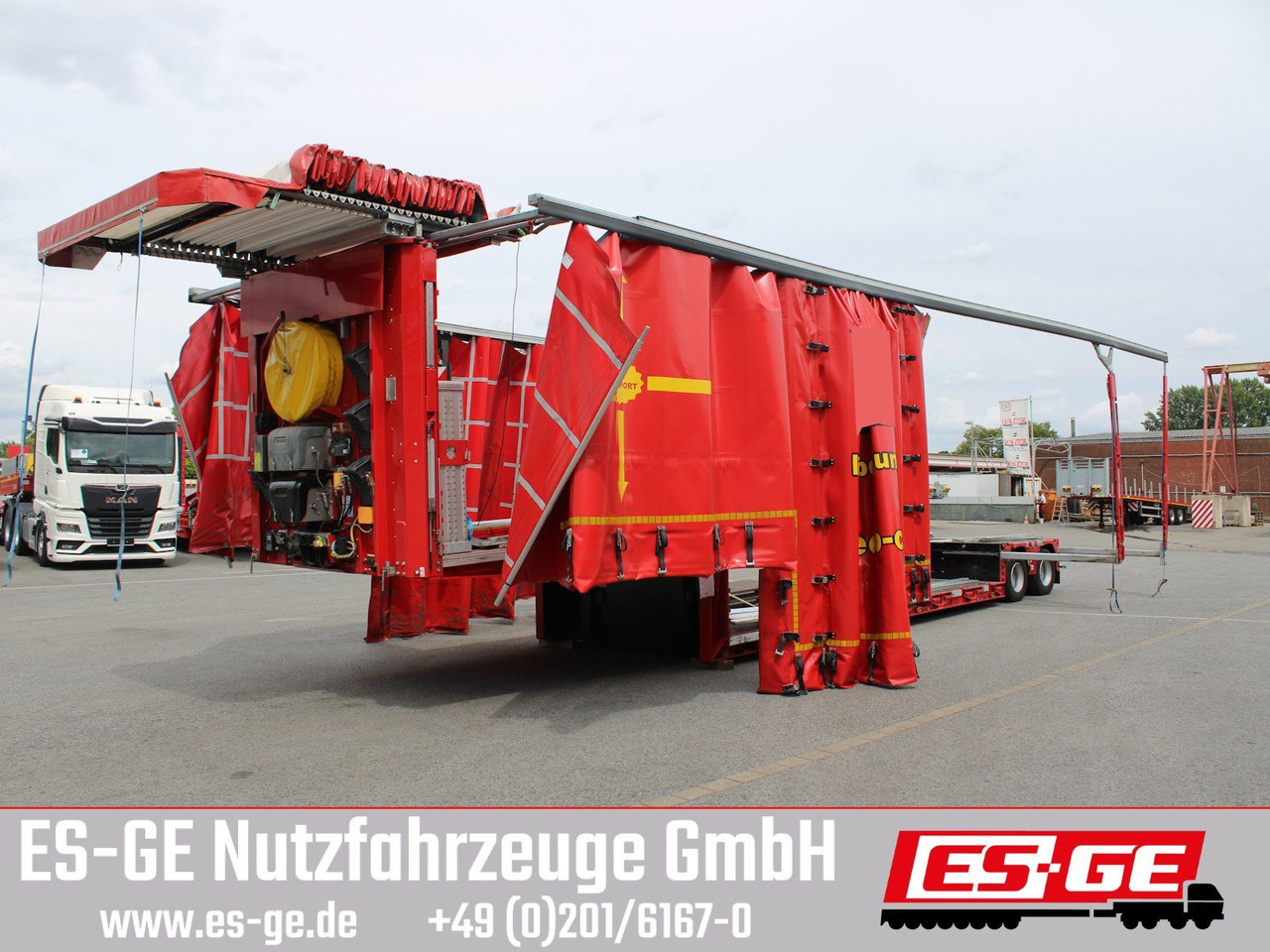 Meusburger 2-Achs-Jumbo-Tiefbett, verbreiterbar - عربة منخفضة مسطحة نصف مقطورة: صورة 4 Meusburger 2-Achs-Jumbo-Tiefbett, verbreiterbar - عربة منخفضة مسطحة نصف مقطورة: صورة 4