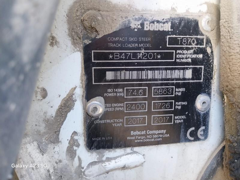 BOBCAT T870 T870 - اللودر المجنزر صغير: صورة 5 BOBCAT T870 T870 - اللودر المجنزر صغير: صورة 5