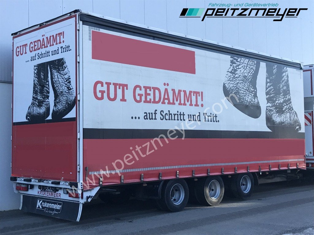 KRUKENMEIER Tridemanhänger TLP 25 zwillingsbereift, Liftachse - مقطورة ستارة جانبية: صورة 1 KRUKENMEIER Tridemanhänger TLP 25 zwillingsbereift, Liftachse - مقطورة ستارة جانبية: صورة 1