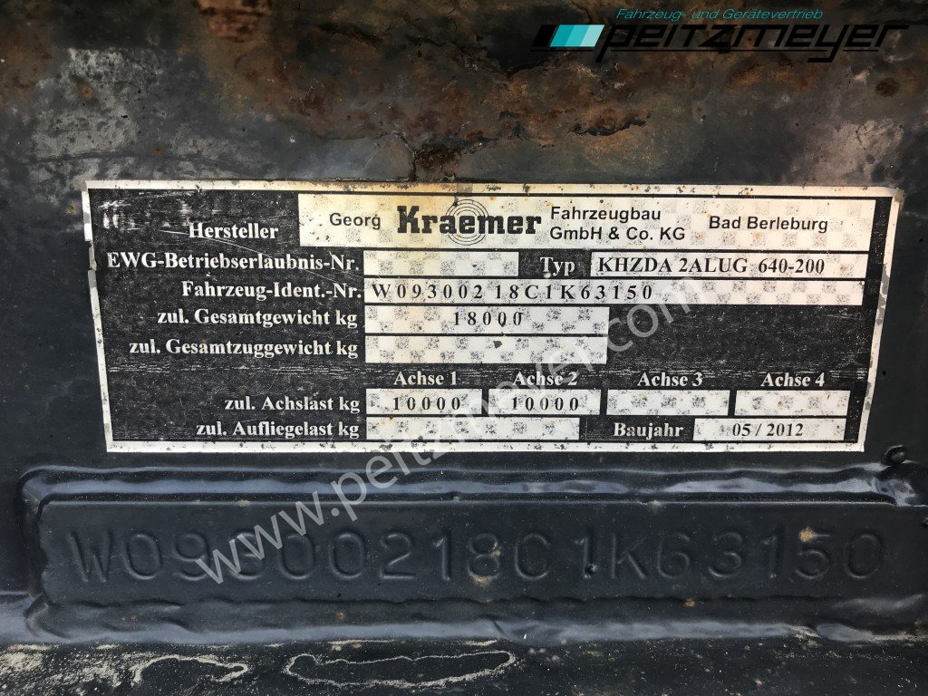 مقطورة اخشاب Krämer Kurzholzanhänger 20 t. Holzanhänger 4 Paar Exte Stahlrungen, Alcoa Alufelgen: صورة 14