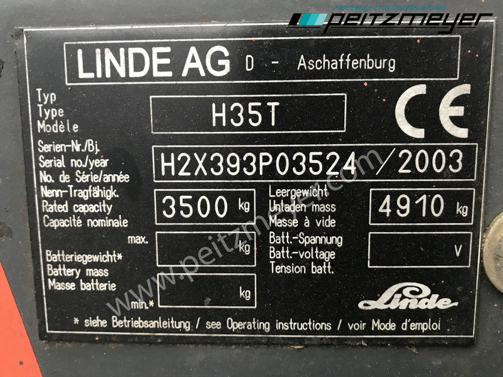 رافعة شوكية تعمل بالغاز LINDE Gabelstapler H 35 T Gas + Seitenschieber: صورة 10 رافعة شوكية تعمل بالغاز LINDE Gabelstapler H 35 T Gas + Seitenschieber: صورة 10
