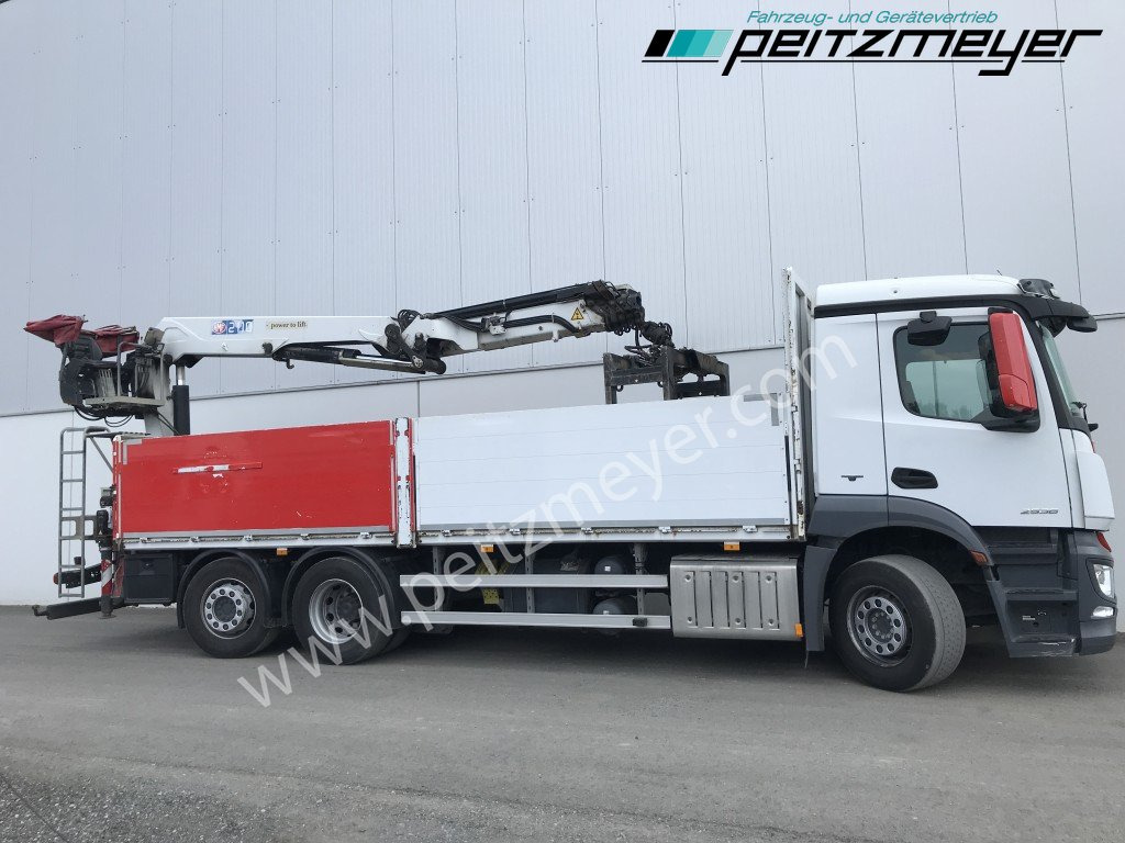 شاحنات مسطحة, شاحنة كرين MERCEDES-BENZ Antos 2536 LL Pritsche HMF 2110-L5 5 fach Ausschub mit Steinzange: صورة 7