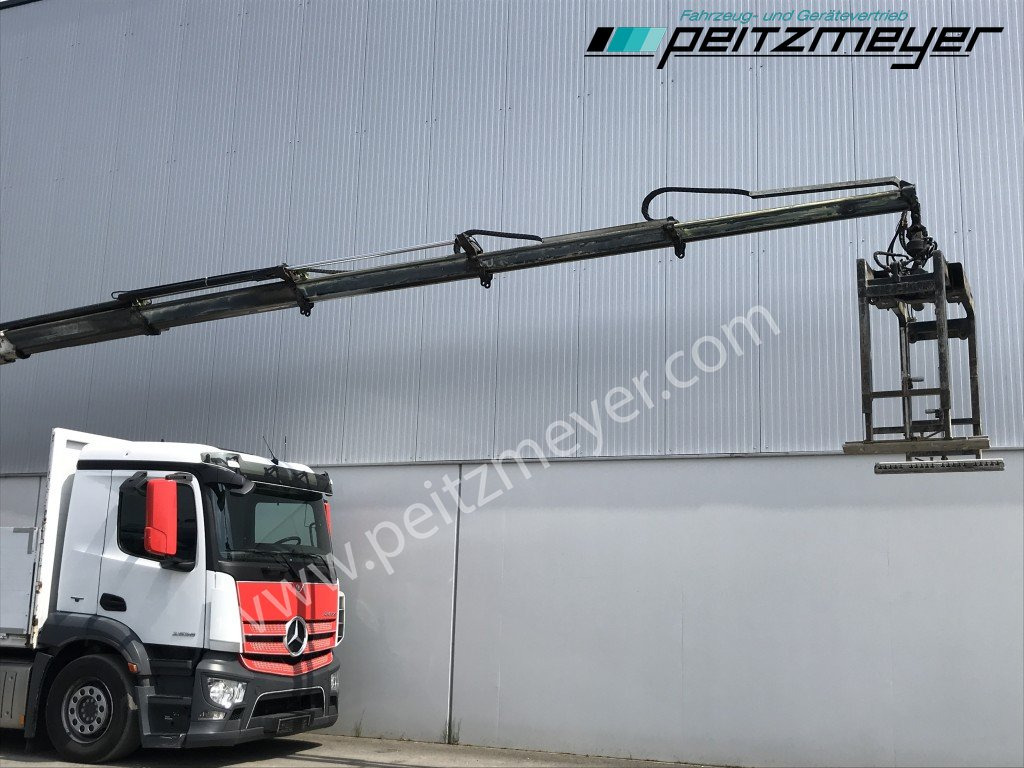 شاحنات مسطحة, شاحنة كرين MERCEDES-BENZ Antos 2536 LL Pritsche HMF 2110-L5 5 fach Ausschub mit Steinzange: صورة 16