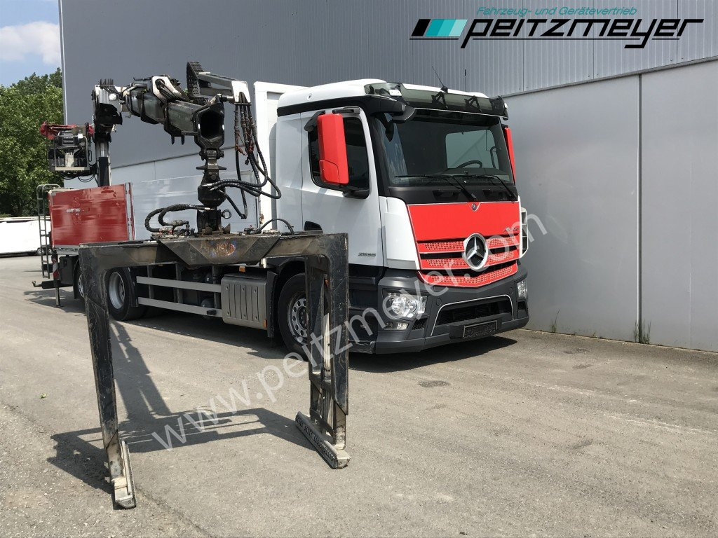 شاحنات مسطحة, شاحنة كرين MERCEDES-BENZ Antos 2536 LL Pritsche HMF 2110-L5 5 fach Ausschub mit Steinzange: صورة 14