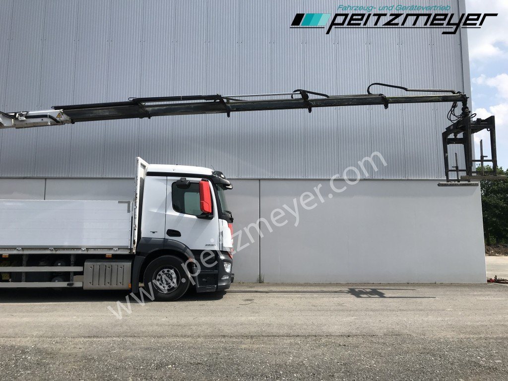 شاحنات مسطحة, شاحنة كرين MERCEDES-BENZ Antos 2536 LL Pritsche HMF 2110-L5 5 fach Ausschub mit Steinzange: صورة 31
