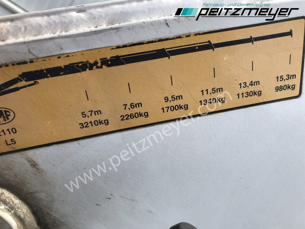 شاحنات مسطحة, شاحنة كرين MERCEDES-BENZ Antos 2536 LL Pritsche HMF 2110-L5 5 fach Ausschub mit Steinzange: صورة 13