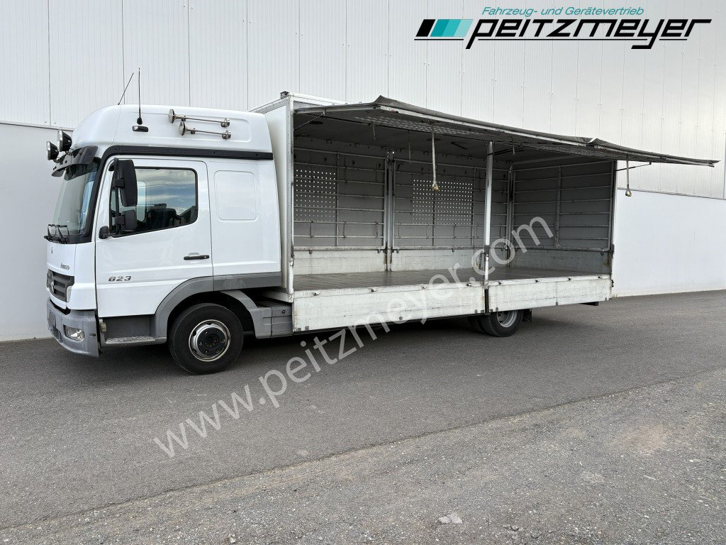 MERCEDES-BENZ Atego 823 L Geflügelpritsche L - Fahrerhaus, Klima, 2 x AHK - شاحنة مقفلة: صورة 1 MERCEDES-BENZ Atego 823 L Geflügelpritsche L - Fahrerhaus, Klima, 2 x AHK - شاحنة مقفلة: صورة 1
