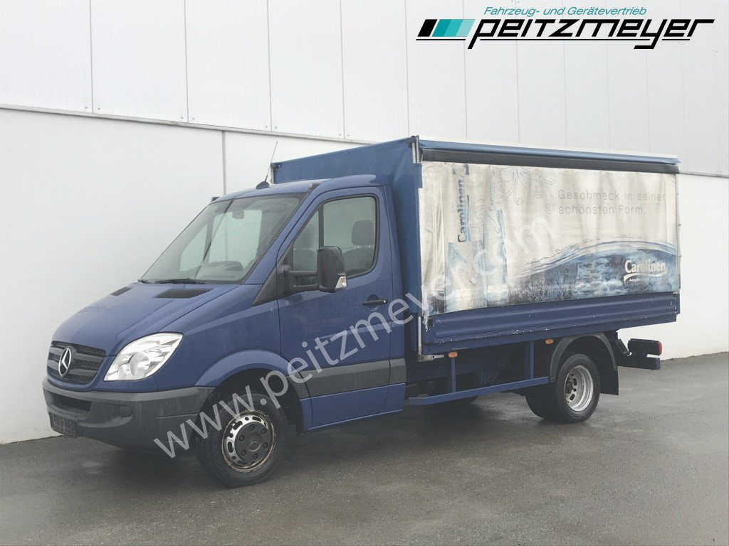 MERCEDES-BENZ Sprinter 515 CDI Pritsche mit Schiebeplane - شاحنة ستارة جانبية: صورة 1 MERCEDES-BENZ Sprinter 515 CDI Pritsche mit Schiebeplane - شاحنة ستارة جانبية: صورة 1