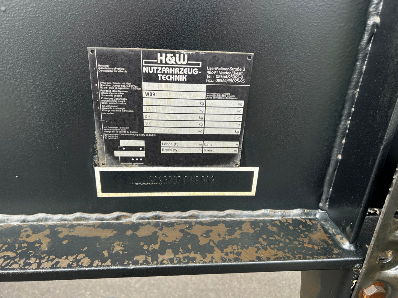 جديدة نصف مقطورة لنقل الحاويات H&W 3- Achs Auflieger für Presscontainer H&W 3- Achs Auflieger für Presscontainer: صورة 13