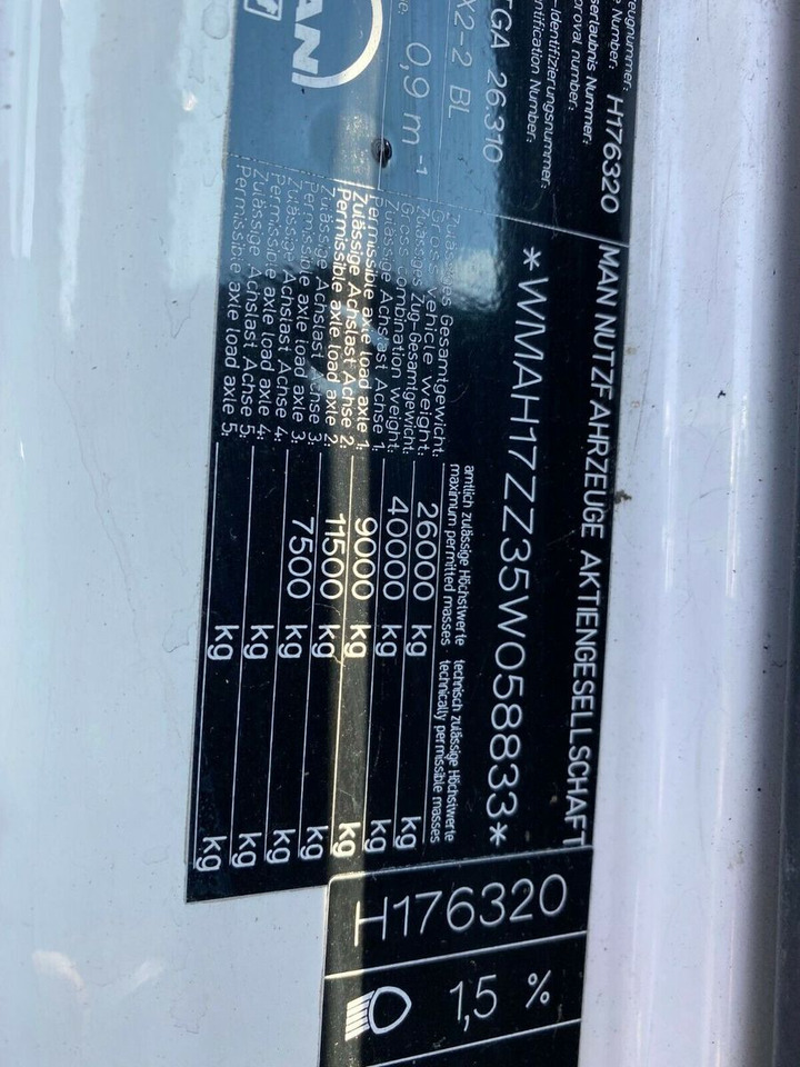 شاحنة هيكل كابينة MAN 26.310 6x2 Hydraulik MAN 26.310 6x2 Hydraulik: صورة 11 شاحنة هيكل كابينة MAN 26.310 6x2 Hydraulik MAN 26.310 6x2 Hydraulik: صورة 11